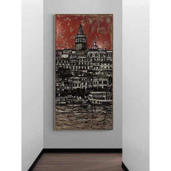 Galata’dan Yansıyan Yağlı Boya Tablosu