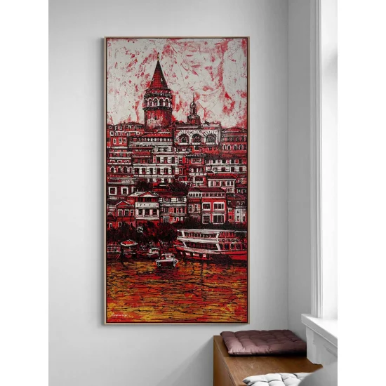 Galatanın Kızıl Rüyası Yağlı Boya Tablosu