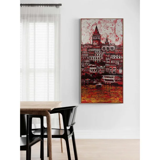 Galatanın Kızıl Rüyası Yağlı Boya Tablosu