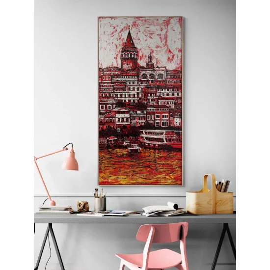 Galatanın Kızıl Rüyası Yağlı Boya Tablosu