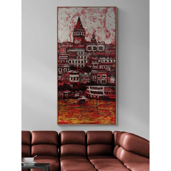 Galatanın Kızıl Rüyası Yağlı Boya Tablosu