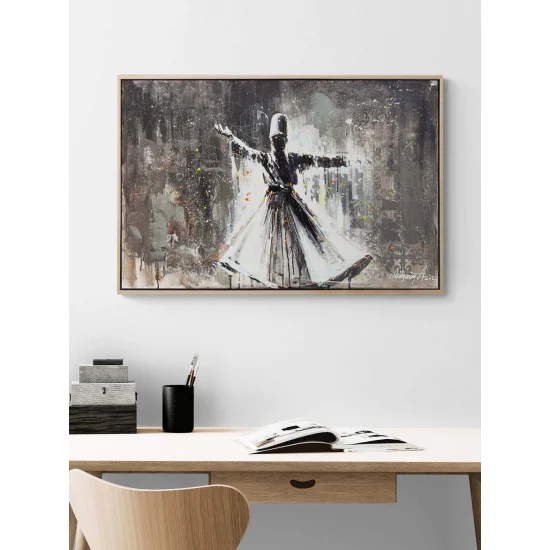 Semazenin Işığında Yağlı Boya Tablosu