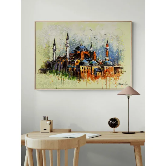 İhtişamlı Ayasofya Cami Yağlı Boya Tablosu