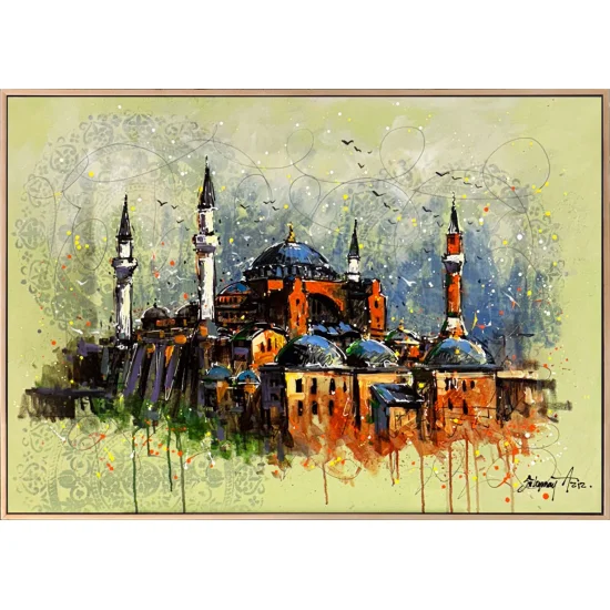 İhtişamlı Ayasofya Cami Yağlı Boya Tablosu