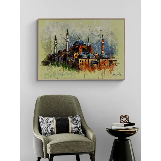 İhtişamlı Ayasofya Cami Yağlı Boya Tablosu