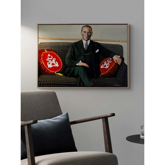 Cumhuriyetin Yüzü Atatürk Yağlı Boya Tablosu