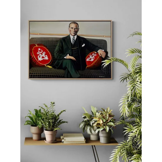 Cumhuriyetin Yüzü Atatürk Yağlı Boya Tablosu