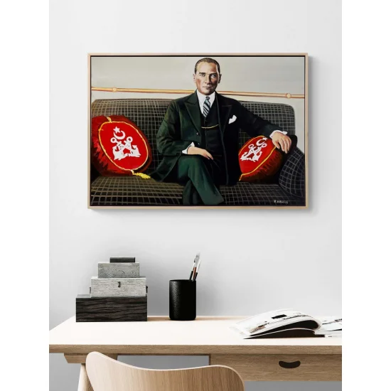 Cumhuriyetin Yüzü Atatürk Yağlı Boya Tablosu