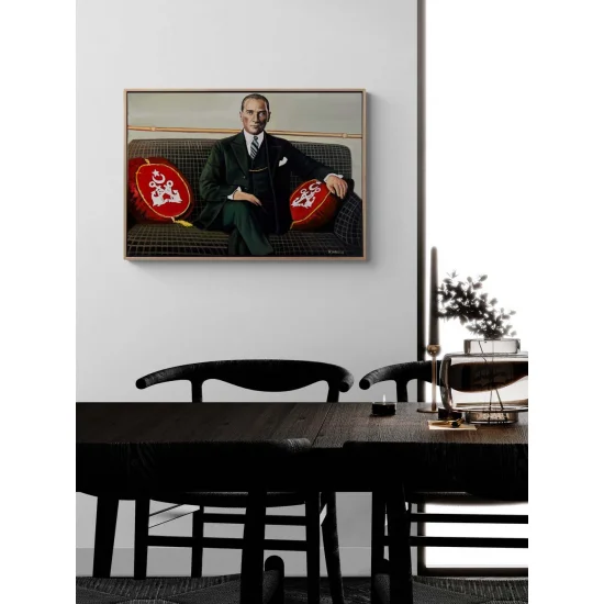 Cumhuriyetin Yüzü Atatürk Yağlı Boya Tablosu