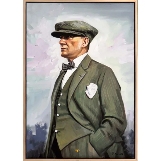 Mustafa Kemal Bakışları Yağlı Boya Tablosu