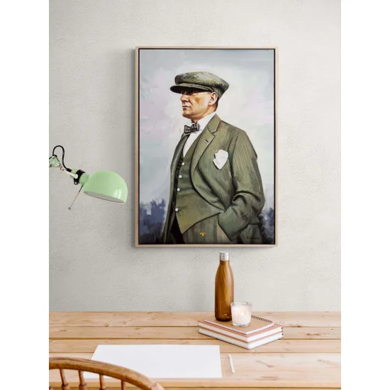 Mustafa Kemal Bakışları Yağlı Boya Tablosu