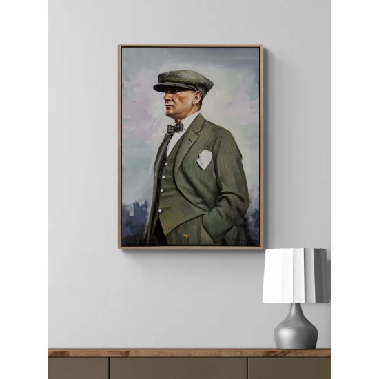 Mustafa Kemal Bakışları Yağlı Boya Tablosu