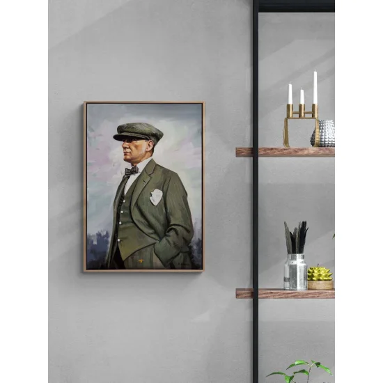 Mustafa Kemal Bakışları Yağlı Boya Tablosu