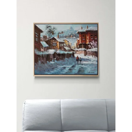 Karlı Sabahlar Yağlı Boya Tablosu