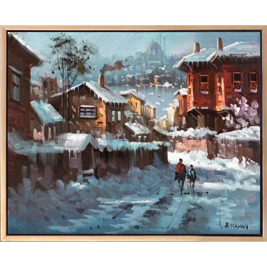 Karlı Sabahlar Yağlı Boya Tablosu