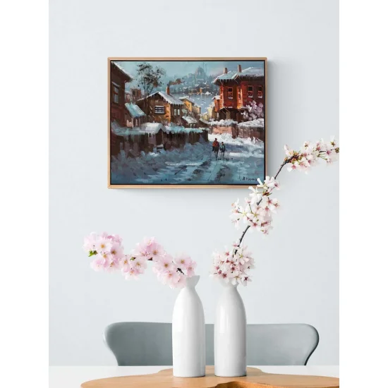 Karlı Sabahlar Yağlı Boya Tablosu