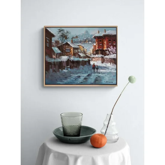 Karlı Sabahlar Yağlı Boya Tablosu