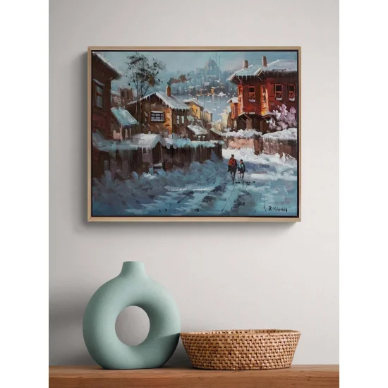 Karlı Sabahlar Yağlı Boya Tablosu