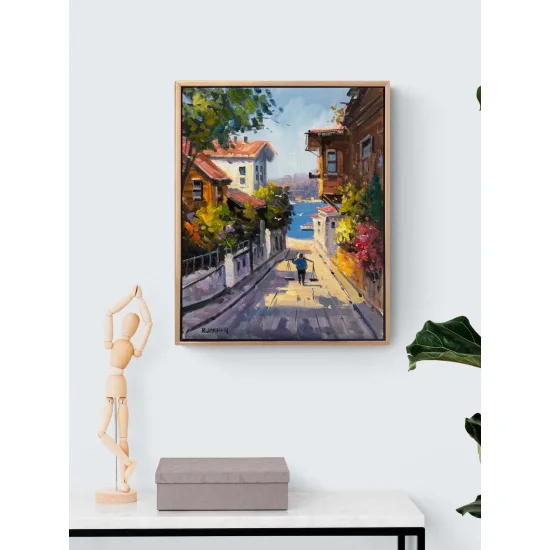 Üsküdar Sokakları Yağlı Boya Tablosu