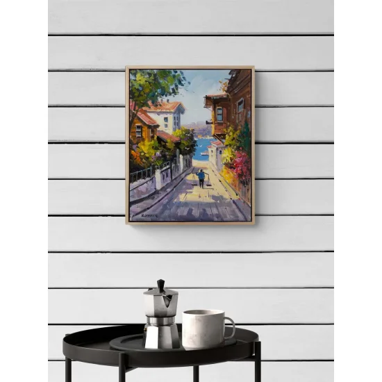 Üsküdar Sokakları Yağlı Boya Tablosu