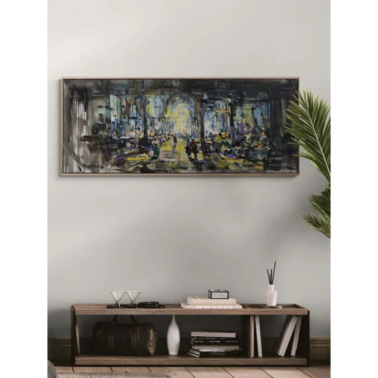 Çarşıda Zaman Yağlı Boya Tablosu