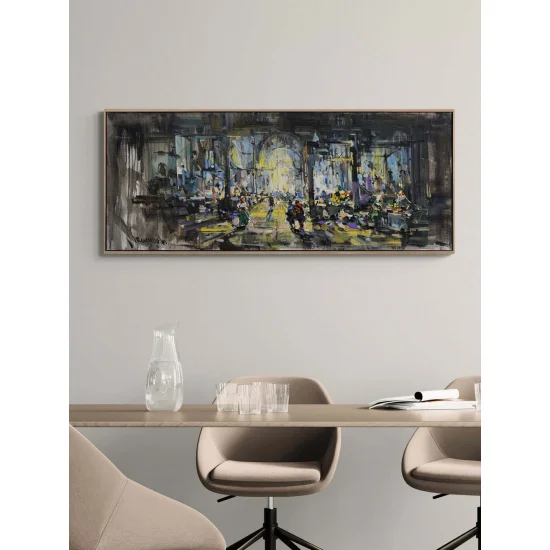 Çarşıda Zaman Yağlı Boya Tablosu