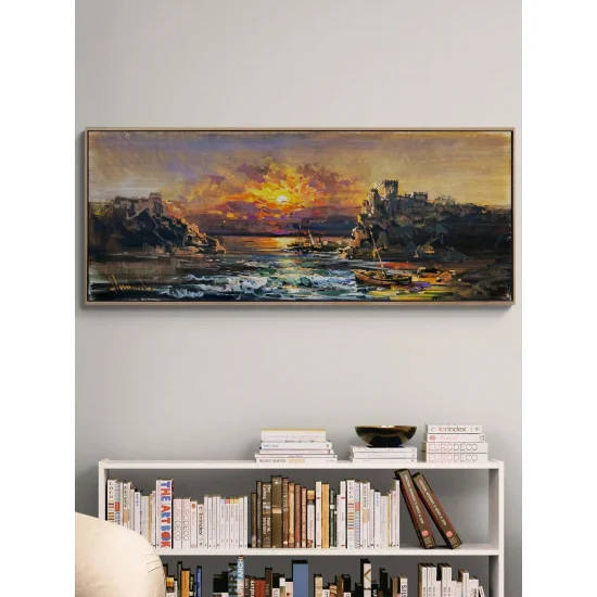 Efsanevi Kale Manzarası Yağlı Boya Tablosu