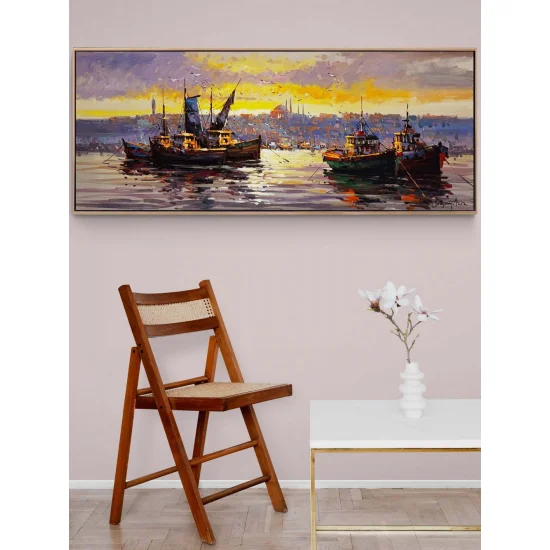 Boğazın Dokusunda Yağlı Boya Tablosu