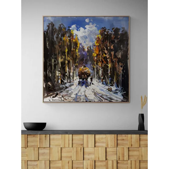 Life Beneath the Snow Oil Painting