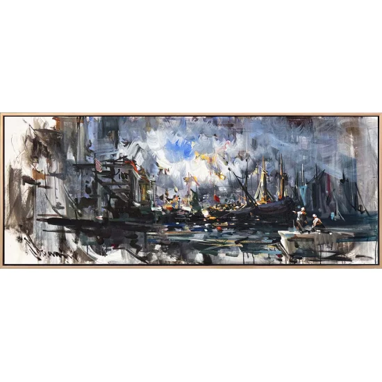 Yelkenler Arasında Yağlı Boya Tablosu