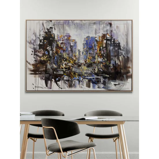 Kozmopolik Bir Şehir Yağlı Boya Tablosu