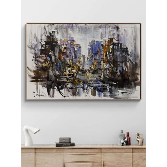 Kozmopolik Bir Şehir Yağlı Boya Tablosu