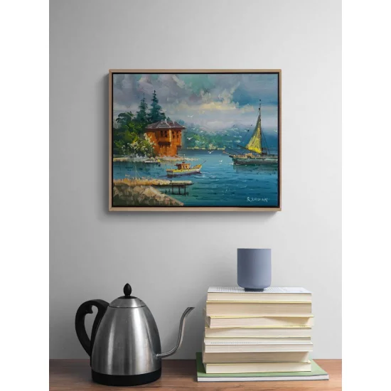 Çengelköyden Rıhtıma Yağlı Boya Tablosu