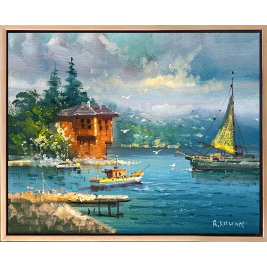 Çengelköyden Rıhtıma Yağlı Boya Tablosu