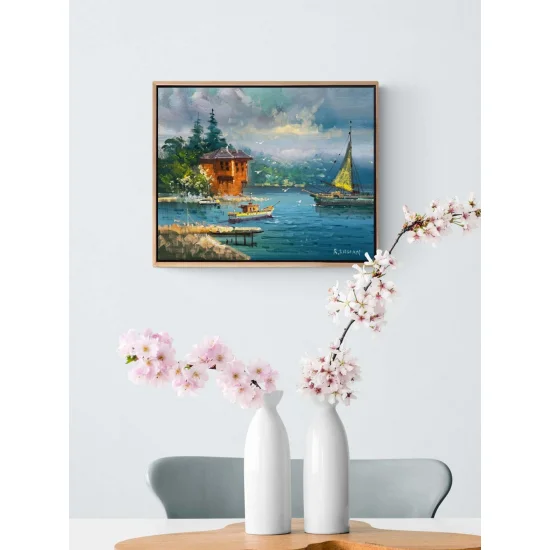 Çengelköyden Rıhtıma Yağlı Boya Tablosu