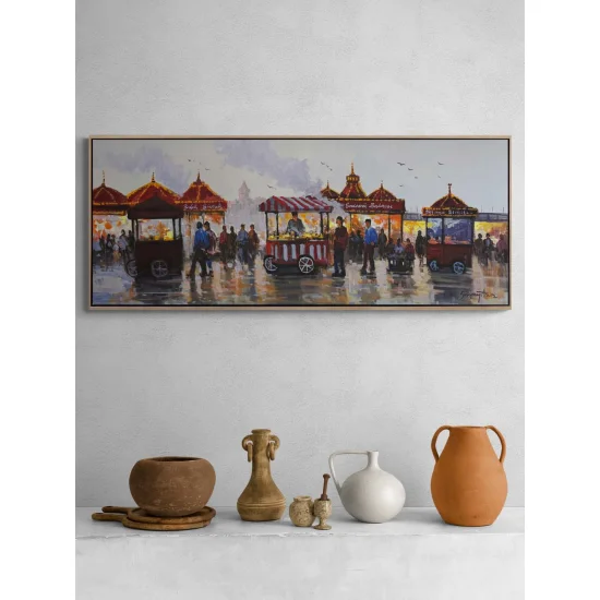 Street Flavors of Eminönü Oil Painting