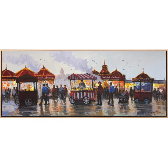Street Flavors of Eminönü Oil Painting