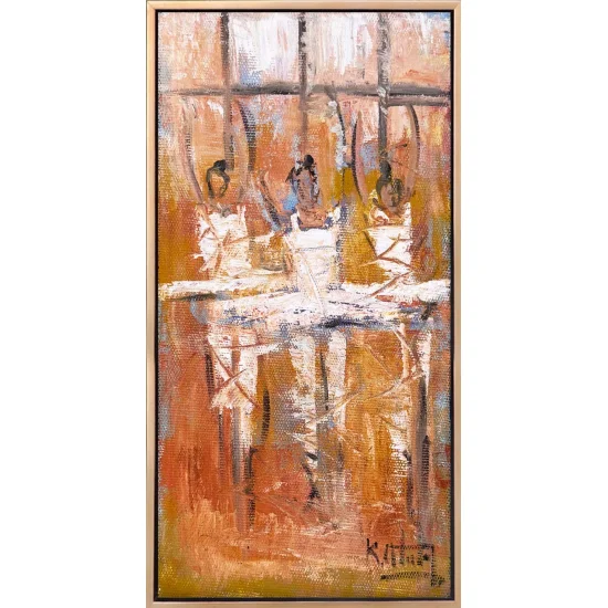 Tül İçinde Melodi Yağlı Boya Tablosu