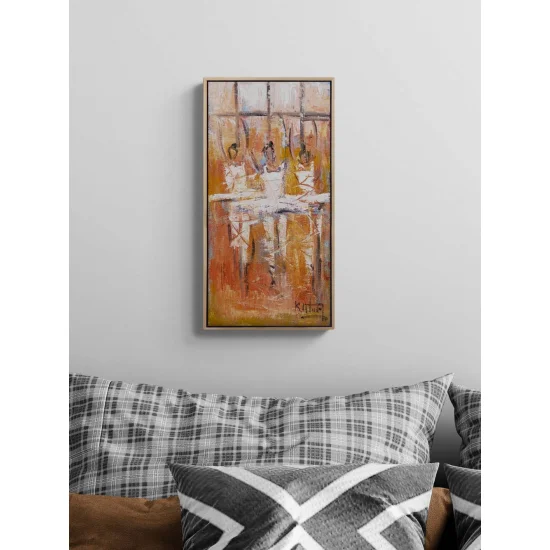 Tül İçinde Melodi Yağlı Boya Tablosu