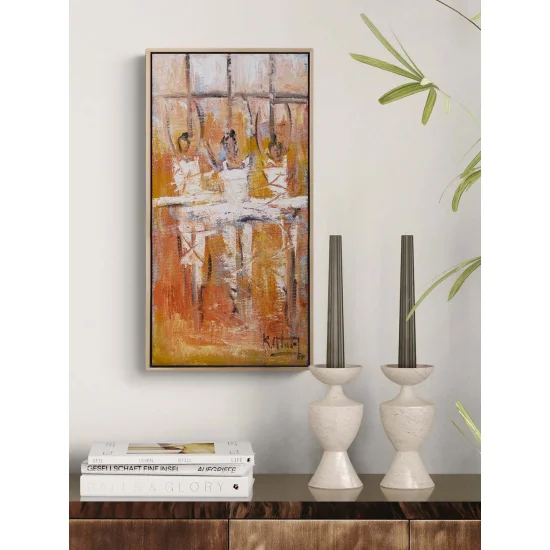 Tül İçinde Melodi Yağlı Boya Tablosu