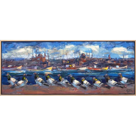 The Doves, Guardians of the Bosphorus Oil Painting
