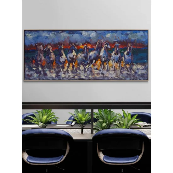 Özgür Yılkı Atları Yağlı Boya Tablosu