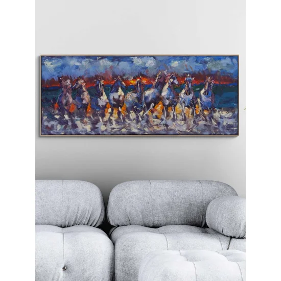 Özgür Yılkı Atları Yağlı Boya Tablosu