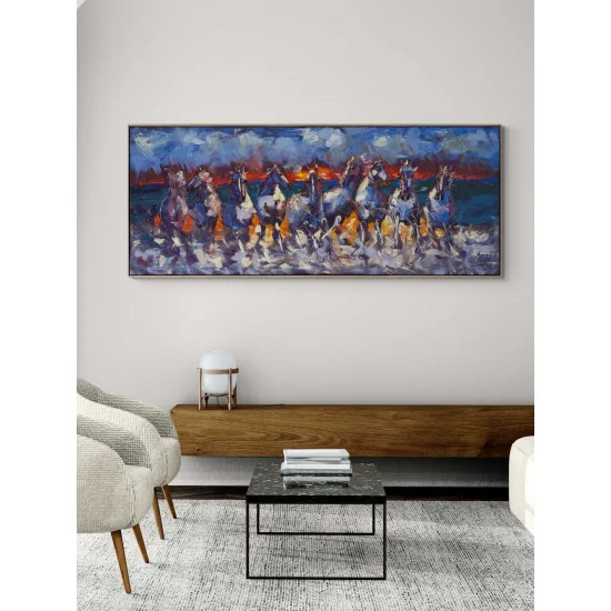 Özgür Yılkı Atları Yağlı Boya Tablosu