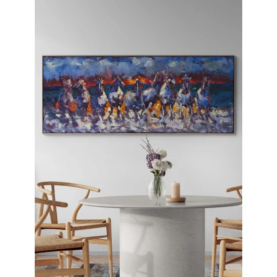 Özgür Yılkı Atları Yağlı Boya Tablosu