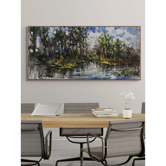 Durmuş Zamanın Yansıması Yağlı Boya Tablosu