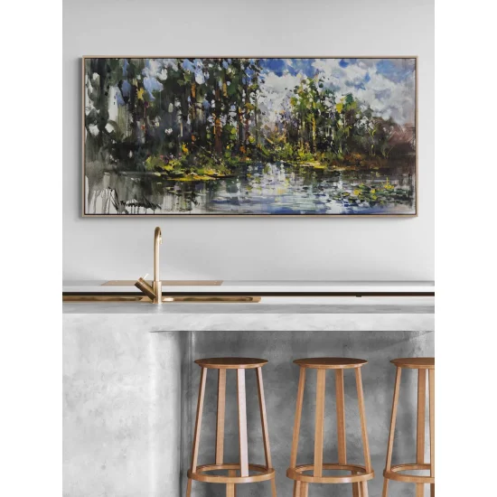 Durmuş Zamanın Yansıması Yağlı Boya Tablosu