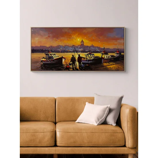 Zamanın Akışında Boğaz Yağlı Boya Tablosu