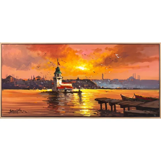 Salacak Rıhtımından Yağlı Boya Tablosu