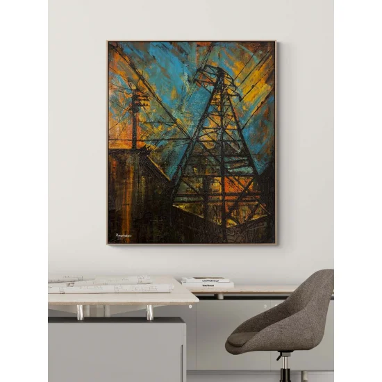 Enerjinin İskeleti Yağlı Boya Tablosu